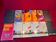 12 VHS-Videokassetten  (bespielt)  - BASF - KODAK - AGFA - Philips