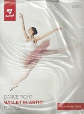 Rumpf Ballettstrumpfhose Elastic 104, weiß Gr.8/10