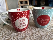 My Home Keramik Jumbo Kaffee Tassen Set Einmal Benutzt 2 Stück