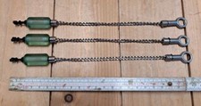 3 × Nash Tackle Bobbins Hanger GRÜN / GREEN mit Ketten & Hockey Sticks Carp TOP!