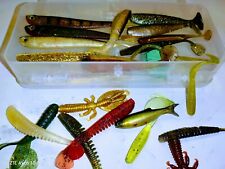 Gummi Fische/Twister/ ca. 20 St./ + Box/ Barsch/ Forelle/Zander/.