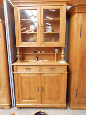 Küchenbuffet antik restauriert 2-teilig Weichholz 223 cm hoch sog. Gründerzeit