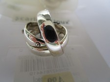 3 in 1 TRIPLE RING SILBERFARBEN MIT KLAREM STRASSTEIN  20 CM DURCHMESSER