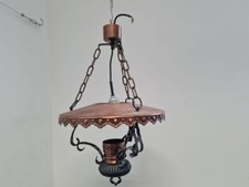 DDR Hängelampe Kupfer Schmiedeeisen rustikal Kneipe Landhaus alt Vintage #248144