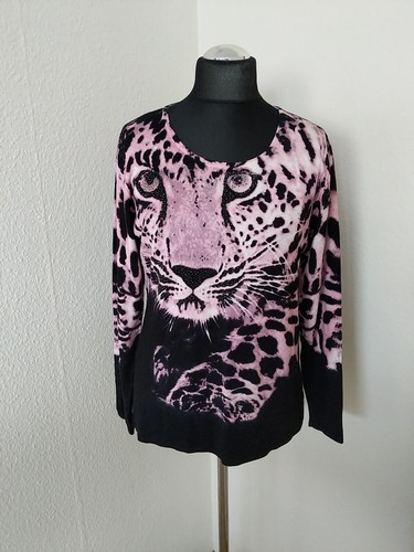 Damen pullover schwarz rosa - damen,