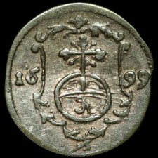 SACHSEN-POLEN: 1 Pfennig 1699