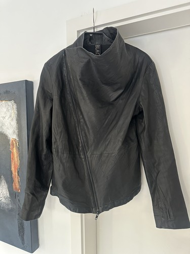 Black m lederjacke - black, by