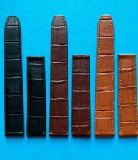 Uhrenarmband passend für Cartier Faltschließe 16, 18mm  blau schwarz braun  / 48