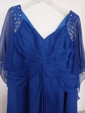 Edles hochwertiges Abendkleid in blau Größe 48 / 50 Top-Zustand 