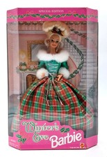 1994 Winter's Eve Barbie Puppe / Christmas Doll / Mattel 13613, NrfB, Ovp