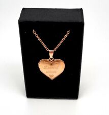 Personalisiert graviert Roségold Handschrift Herz Medaillon Edelstahl 