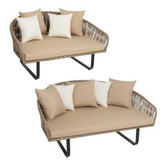 Polyrattan Lounge Gartenmöbel Couch Sofa Sitzgruppe 3-Sitzer Outdoor & Indoor
