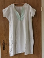 Altes Nachthemd Unterhemd, Sommerkleid mit Borte, tailliert