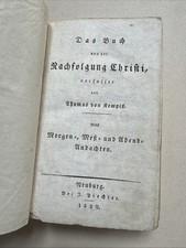 Das Buch von der Nachfolge Christi 1829 Thomas von Kempis Gebetbuch