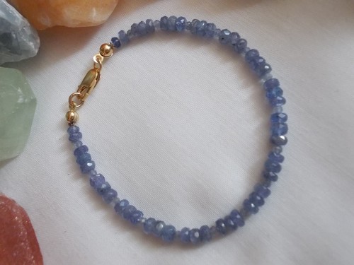 Tansanit armband 4mm fac - armband,,