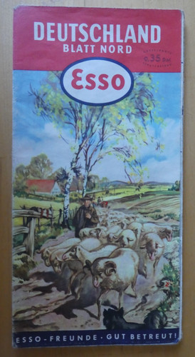 Esso landkarte 50er jahre - landkarte,