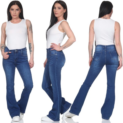 Damen schlagjeans high waist - schlagjeans,