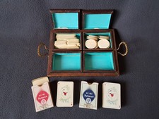 Antik Spielbox  Holz m. Jetons