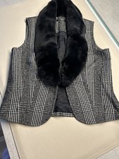 Weste Schwarz-Weiß, Kariert