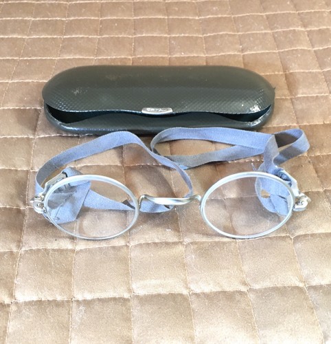 Antike nickelbrille mit - antike,