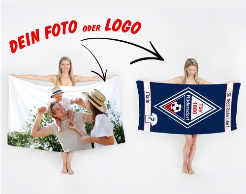Badetuch mit eigenem - foto, oder