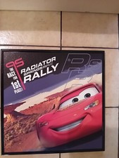 Wandbild Motiv Disney Pixar Cars Lightning McQueen 34 / 34 cm, quadratisch, rot