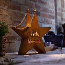 Rost Deko Kerzenhalter Stern