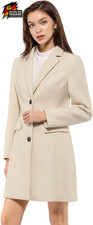 Damen Wollmantel Wintercoat