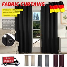 2xVorhänge Blickdicht Thermo Gardine Verdunklung Verdunklungsvorhang Ösenvorhang