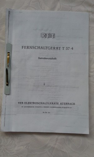 Rft betriebsvorschrift - rft, "
