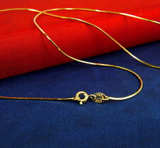 Damen,Herren chaismatische Schlangenkette Gelb-Gold Sterling Silber 925 , 45 cm