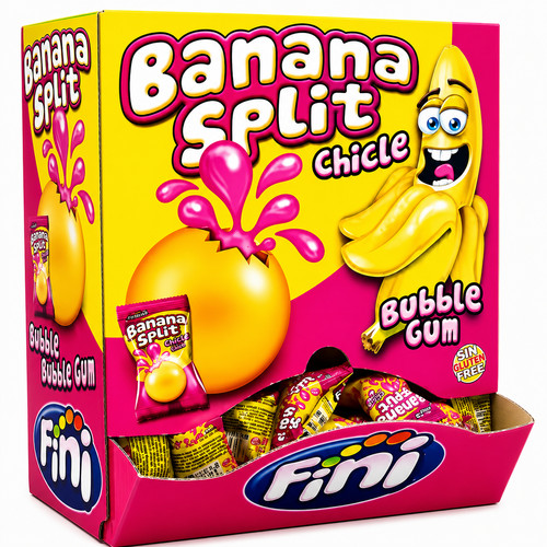 Fini banana split bubble gum - fini,