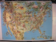 Vereinigte Staaten USA Landwirtschaft Forstwirtschaft ~1960 Bildkarte 120x92cm