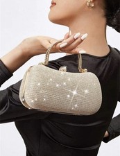 Glamour Abendtasche Glitzer, Glitzer, Luxus, mit Mini Strass verziert
