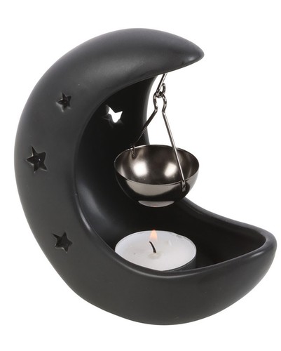 Halbmond duftlampe schwarz - duftlampe,
