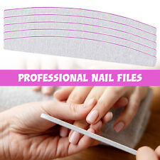 1-50x Profi Doppelseitige Nagelfeilen 100/180 Körnung Halbmond Buffer Qualität