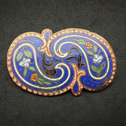 Antike brosche emaille floral - antike,