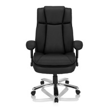 hjh OFFICE Schwerlaststuhl Bürostuhl BUILDER XXL Kunstleder schwarz 180kg