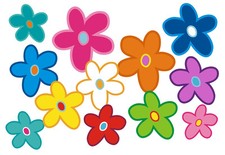 Blumen Aufkleber Hippie Blumen