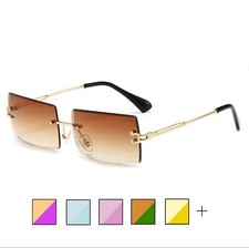 Sonnenbrille Randlos Retro *6 Farben* UV400 Herren Damen nicht polarisiert JEC-B