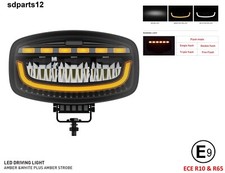 Scheinwerfer Arbeits- LED 12V 24V 60W Lang Tragend +Position+Strobo Lkw 4x4 E9