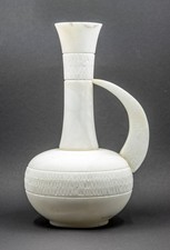 Alabaster Vase weiß creme