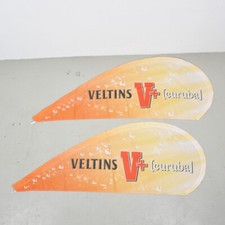 2 x Veltins V+ Curuba - Beachflags - Fahnen - V-Plus