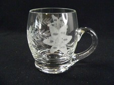 Damenseidel Bierseidel Bierkrug aus Kristall m Blumenschliff 0,25 l