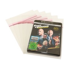 50 St. Schutzhüllen für 4K Ultra HD Blu-ray Hüllen verschließbar mit Klappe klar