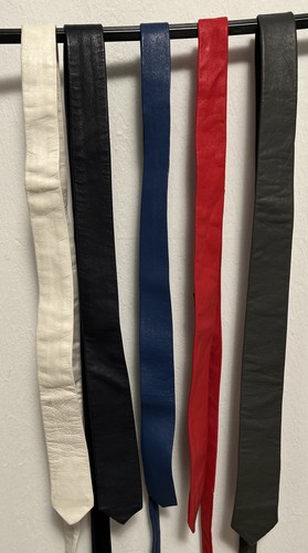 Leder krawatte - 5,