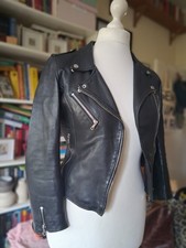 ZARA Lederjacke schwarz Gr. M 36 38 40 Echtleder Bikerjacke butterweich rockig