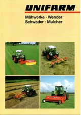 Verkaufsprospekt Unifarm  Mähwerke Wender Schwader Mulcher
