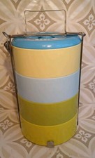 Vintage Melamin Lunch Box Gold Fish Goldfisch  Brotdosen TOP