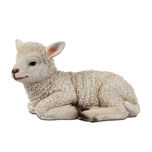 Lamm liegend naturfarben - lamm,